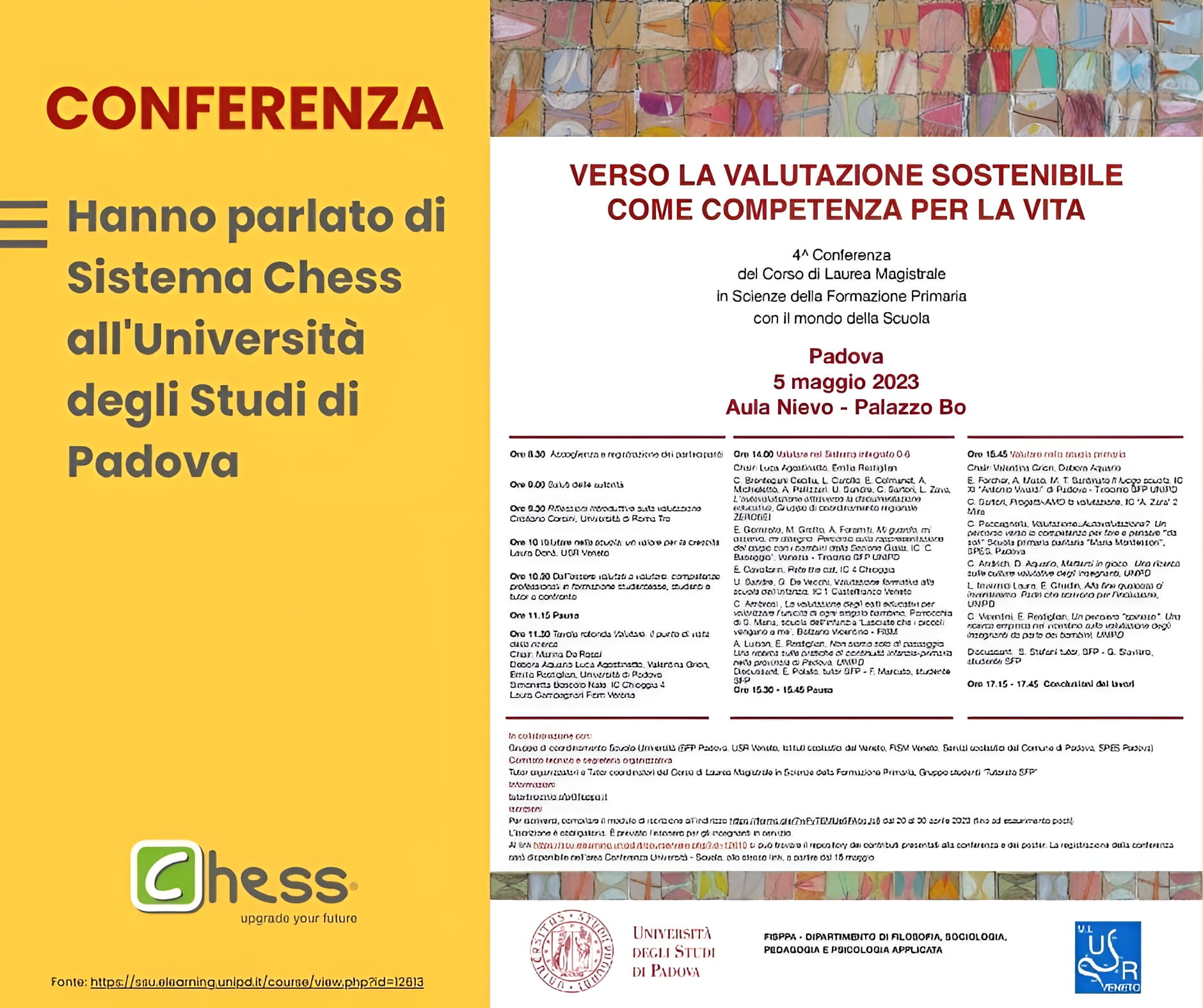 Hanno parlato di Sistema Chess nella 4^ Conferenza all'Università degli Studi di Padova